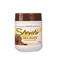 Stevita Delight Sugar Free, Semi Sweet Cocoa Powder - 4.2 Ounce Jar - Organic Stevia Powder and Cocoa Powder Drink Mix, Low Calorie - Vegan, Keto, Gluten Free - 36 Servings