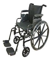 K3 Lightweight Folding Wheelchair Chair Detachable and Flip Back Desk Top Dual Axle Hemi Height Convertibility (16" Wheelchair)