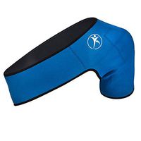 Shoulder Brace Compression Sleeve by KuntoFitness w/Cold Therapy Ice Pack Pocket & Ice Pack for Relief of Rotator Cuff Injury, Shoulder Pain, Sprain, Dislocated AC Joint, Labrum Tear (L/XL, Blue)
