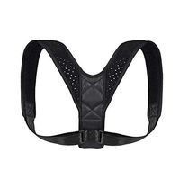 Afco Adjustable Back Posture Corrector Posture Support Clavicle Shoulder Brace Collar-Bone Injury Correction Straighten Upper Back Black 37-45 Inches