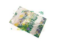 Cut Cello Medium Rectangles Cellophane for Making Henna Cones - Yellow and Purple Flowers