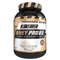 ProMera Sports WHEY PRO80TM Vanilla Cake Batter, 29 Servings, Premium USDA Grade 100% Whey Protein Concentrate Post Workout Recovery Drink, Gluten Free, Low Carb, Low Fat