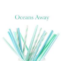 Aimeart Paper Straw 25-piece Set, 7.5" long, Oceans Away