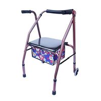 GYZ GY Elderly Walker Disabled Luxury Trolley Walking Assist with Shopping Bag Carbon Steel Foldable Lightweight Medical Supplies (Color : A)