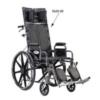 Sentra Full Reclining Wheelchair - 20"W x 18"D Desk Length Arms, Swingaway Elevating Legrests