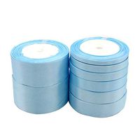 Z&J store 25yards/roll 6 50mm Christmas Silk Satin Ribbon Christmas Wedding Party Gift Wrapping Decoration DIY Materials U0402,Blue,15mm