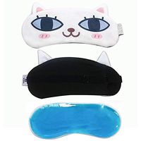 Cooling Sleeping Eye Mask for Puffy Eyes,Winshope Cute Cat Cold Eye Mask with Gel Inserts for Dark Circles,Relaxation