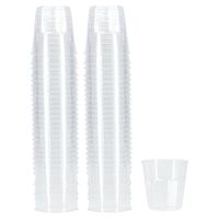 Benail 100-Pack 6-Ounce Plastic Disposable Cups Hard Disposable Plastic Party Tumblers(Clear)