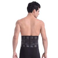 RDL Back Brace Breathable Mesh Waist Man and Woman Black (Color : Black, Size : S)
