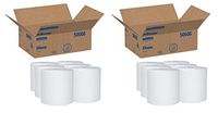 Kleenex 50606 Hard Roll Towels, 8 x 600ft, 1 3/4" Core dia, White (Case of 6 Rolls) (2 PACK)