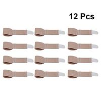 Healifty 12PCS Bunion Corrector Sleeve Toe Corrector Seperators Bunion Relief Protector Toe Straightener for Hallux Valgus and Big Toe Joint - Size M