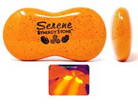 Serene (Citrus)(Single) Synergy Stone - Contoured Hot Stone Massage Tool - Relaxing and Therapeutic for Neck, Back, Legs, Feet - Ultra-Smooth for Massage on Skin with Oil or Over Clothes