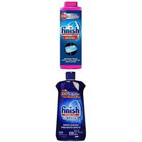 Finish Hard Water Booster Powder, Lemon Sparkle, 14oz and Finish Jet-Dry Rinse Aid, 23oz, Dishwasher Rinse Agent & Drying Agent