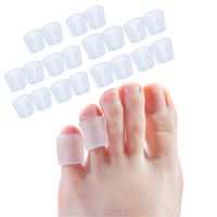 Povihome 20 Pack Pinky Toe Protectors, Toe Protector & Sleeves for Corn, Blister, Reduce Irration from Shoes - Gel Toe Sleeves for Little Toes (Clear)