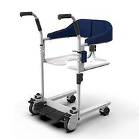 DXFK.AM Multifunction Aluminum Shower Commode Mobile Chair Rolling Transport with Locking Wheeled Wheelchair, Care for The Elderly,D