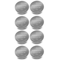 Panasonic CR2016-8 CR2016 3V Lithium Coin Battery (Pack of 8)