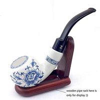 YLIK Ceramic Tobacco Pipe Tube, 9 mm Paper Filters Pipe Screen Filter Pipe with Bent Acrlyic Stem Mouthpiece