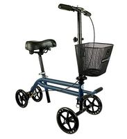 KneeRover Evolution Steerable Seated Scooter Mobility Knee Walker Crutches Alternative in Blue
