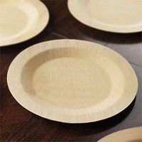 BalsaCircle 20 pcs 11" Natural Bamboo Round Plates - Wedding Party Event Catering Biodegradable Tableware