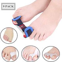 Bunion Relief Kits, Chiicol 8 Pieces Orthopedic Bunnion Corrector for Hallux Valgus, Toe Separator with Bunion Guard, Protective Sleeve with Bunion Pad, Overlapping Toes Corrector for Women Men