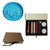 MNYR Vintage Snake Decorative Wedding Invitations Gift Cards Paper Stationary Envelope Seals Wax Seal Stamp Sealing Wax Stamp Gift Box Candles Wax Sticks Melting Spoon Kit Set