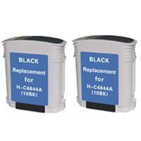 Amsahr 10BKHC(C4844A) Remanufactured Replacement HP Ink Cartridges with 2 Black Cartridges