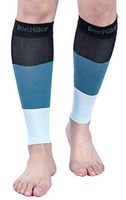 Doc Miller Calf Compression Sleeve 15-20 mmHg Firm Support Graduated for Sports Running Recovery Shin Splints Varicose Veins (2 Pair BlkSprOpl L)