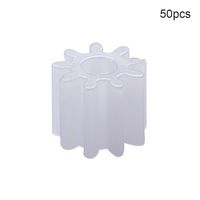 Othmro 50pcs Plastic Gear White 9 Teeth 0.5 Modulus Model 092A for DIY RC Car Robot Motor