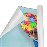 Gift Wrapping Paper Roll French Bulldog Bath for Birthday,Holiday,Wedding,Baby Shower Gift Wrap - 3Rolls - 58inch x 23inch Per Roll