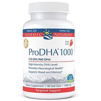 Nordic Naturals ProDHA 1000 - Fish Oil, 410 EPA mg, 960 DHA mg, Targeted Intensive Support for Neurological Health, Mood, Memory, and Healthy Vision*, Strawberry, 90 Soft Gels