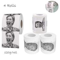 Hillary Clinton Toilet Paper Funny Toilet Paper 4 Rolls 2 Ply Political Toilet Paper Roll (4 Rolls, Hillary Clinton)