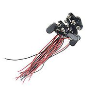 Saim 9V Battery Clip Connector Black Hard Plastic Housing T Type Wired 24 Pcs