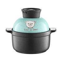 Bowl Casserole Ceramic Pot Earthen Pot Small Stone Pot Small Casserole Children's Food Supplement Household Open Flame Gas Hot Milk Gift Mini Cartoon Home & Kitchen (Color : Pink, Size : 600ml) Hotel