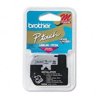 Brotheramp;reg; P-Touchamp;reg; - M Series Tape Cartridge for P-Touch Labelers, 1/2w, Black on Silver - Sold As 1 Each - Create Attractive Labels for Indoor use at Home, Office and School.