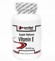 Super Natural Vitamin E 400 IU/50 mcg (Non-Oily) 100 Capsules ~ Renevitol