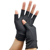 XuangXin Arthritis Gloves, Compression Gloves Fingerless Gloves Magnetic Anti-Arthritis Therapeutic Therapy Fingerless Gloves Relief Hand Pain Relief(2 Pair),Black