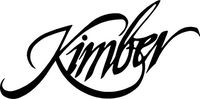 Kimber Firearm Logo - Vinyl 5" wide (Color BLACK) decal laptop tablet skateboard car windows sticker