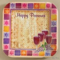 Seder Elegance 9 in. Paper Plate - Package of 8