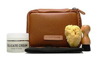 Valentino Garemi Luxury Leather Care Kit – Ultimate Gift Set to Clean Condition Delicate Fine Designer Name Leathers of Shoes Purse Handbags Belts Gloves Clothes (Brown Case)