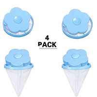 Resuable Washing Machine Floating Lint Mesh Bag,Hair Filter Net Pouch,Washer Hair Catcher 4 Pack (Blue)