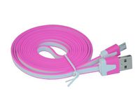 iShoppingdeals - for Hisense Sero 7 / 8 Tablet USB Data Sync Charging Transfer Cable Cord 6 Feet, Pink/White