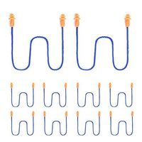 Luxtrip 10 Pairs Corded Ear Plugs Soft silicone wired earplugs Reusable Silicone Earplugs Noise-canceling earplug protective earmuffs Fly, train, travel, travel, sleep Sleep Noise Cancelling for Heari