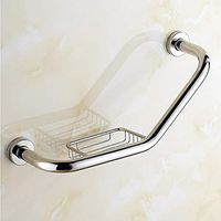 Bathroom safety rails L-type Bathroom Handrail Stainless Steel Bathroom Handrail Toilet Elderly Anti-slip Bathtub Handrail Shower Safety Handle 38 22 ​​23cm (Color : A)