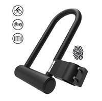 AreoX Bike U Lock, Smart U Locks with Fingerprint and Mounting Bracket for All Bicycles and Motorbikes