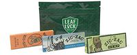 Zig Zag Hemp, Orange, Ultra Thin 1 1/4 Rolling Papers with Leaf Lock Gear Smell Proof Pouch- 4 Item Bundle