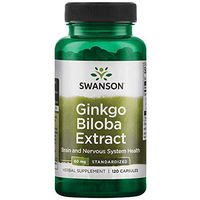 Swanson Ginkgo Biloba Extract 24% 60 Milligrams 120 Capsules