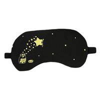ACTLATI Cute Black Sleeping Eye Mask Elastic Sleep Aid Cover Sky Breathable Blindfold Star