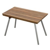 Teak Bench with Aluminum Folding Legs (30" W x 14" D)