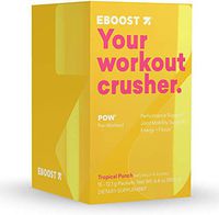 Eboost Natural |Strength Gain| Non-GMO| Fat Burner| Energy Increasing| No Chemical | Pow Pre-Workout Powder - 15 Packets - Tropical Punch (6.4 oz)
