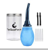 TopQuaFocus Enema Bulb Enema Kit Douche Kit with 14Oz Capacity 4.7inch Tip (Blue, 14oz)